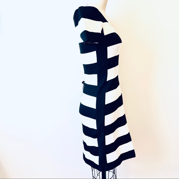 Betsey Johnson Black & White Stripe Lace-up Dress - Picture 2 of 5